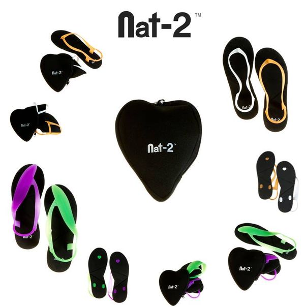 Nat 2 faltbare Strandsandalen